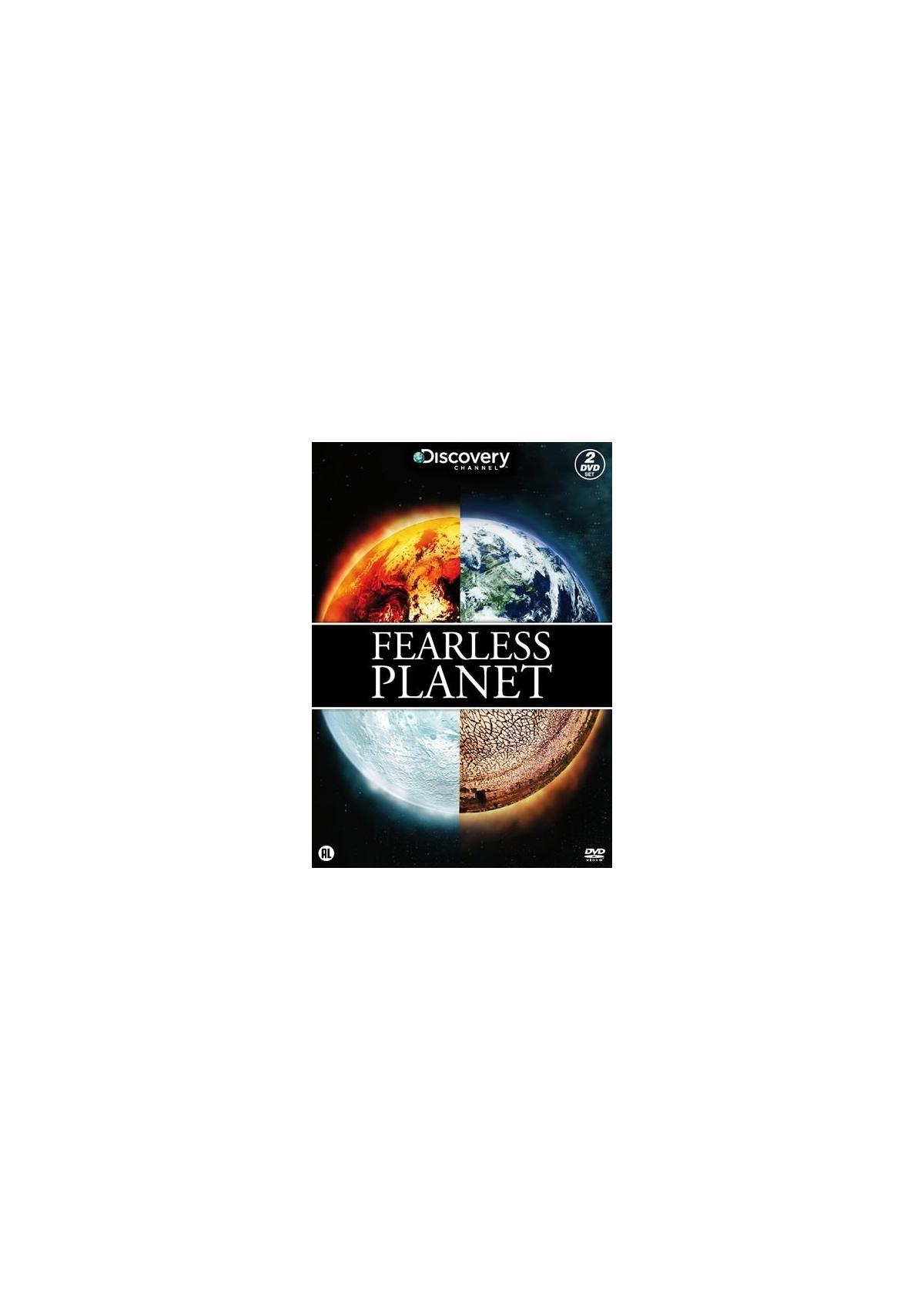 Affiche avec des images de la Terre et du texte sur une planète.