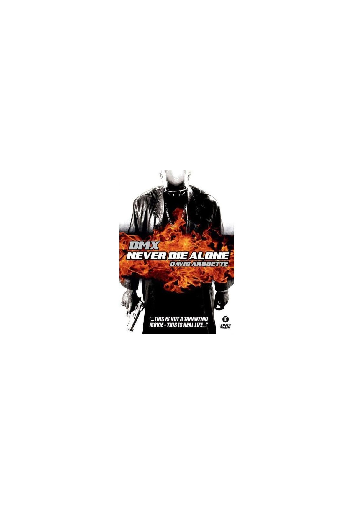 DVD-hoes: Een man voor vuur, getiteld 'DMX: Never Die Alone'.