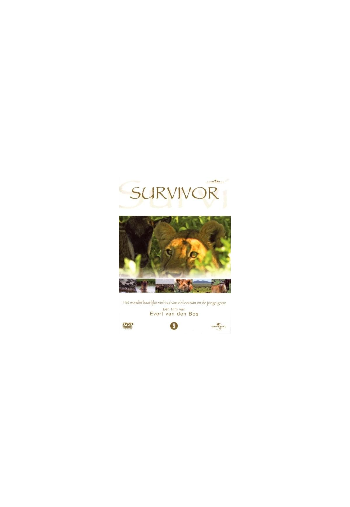 DVD-hoes met een leeuwenkop. Tekst: Survivor.
