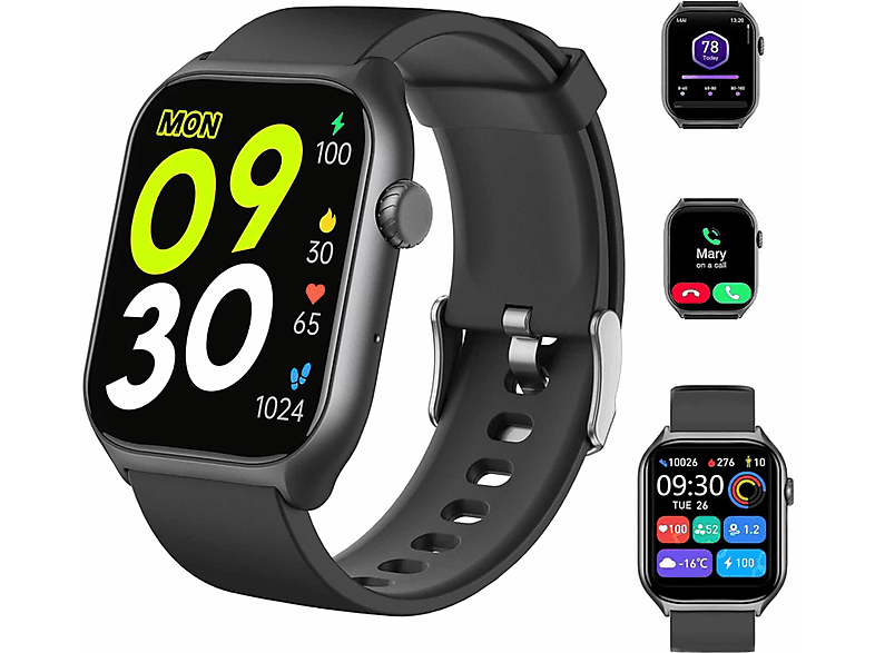 NAXSIR Smart Monitoring-Armband Smartwatch Silikon, 120-200mm, Schwarz | SATURN NAXSIR Smart Monitoring-Armband Smartwatch Silikon, 120-200mm, Schwarz | SATURN