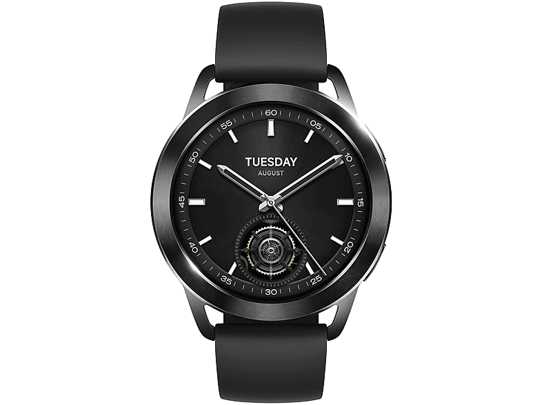 XIAOMI WATCH S3 BLACK Smartwatch Edelstahl Fluorkautschuk, 22 mm, Black