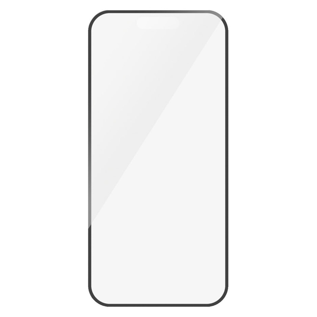Beyaz zeminde şeffaf bir telefon ekran koruyucusu.