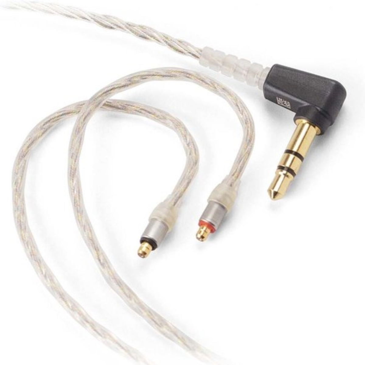 Oortelefoonkabel met een 3,5 mm jack en audio connectors.