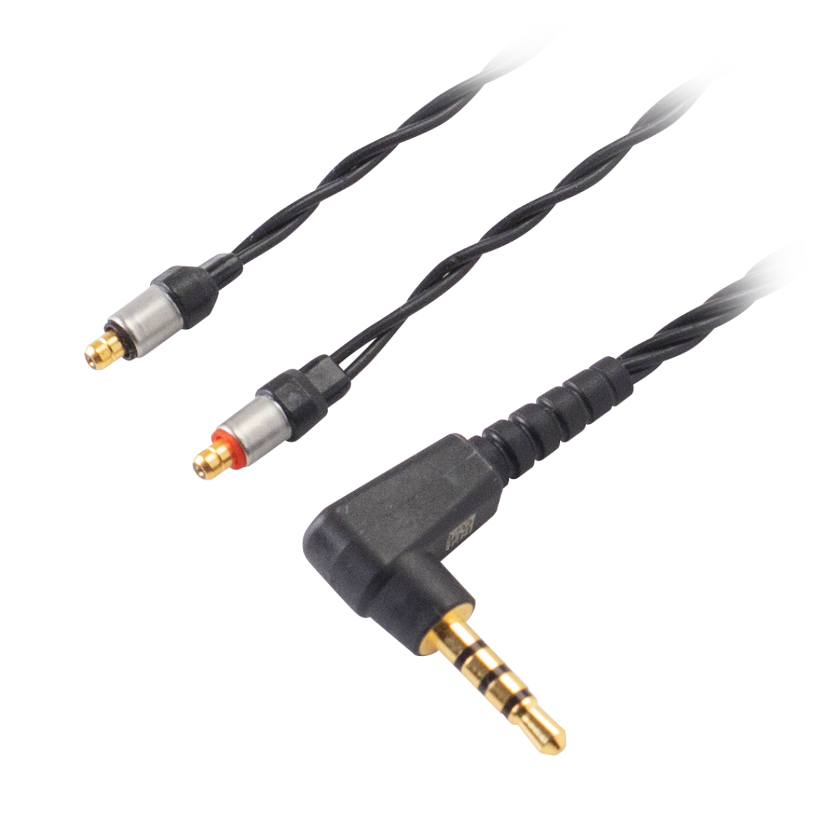 Earphone cables. Three black cables with different connector types.