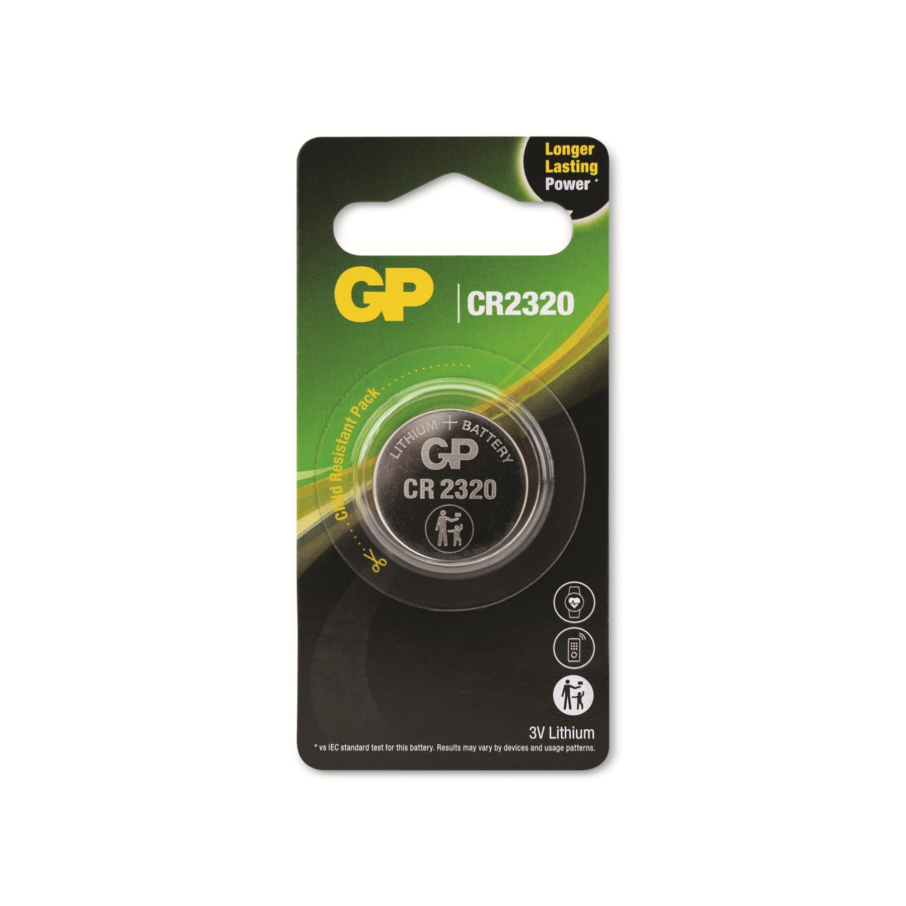 Bateria litowa CR2320 w blistrze. Tekst: Dłuższa żywotność.