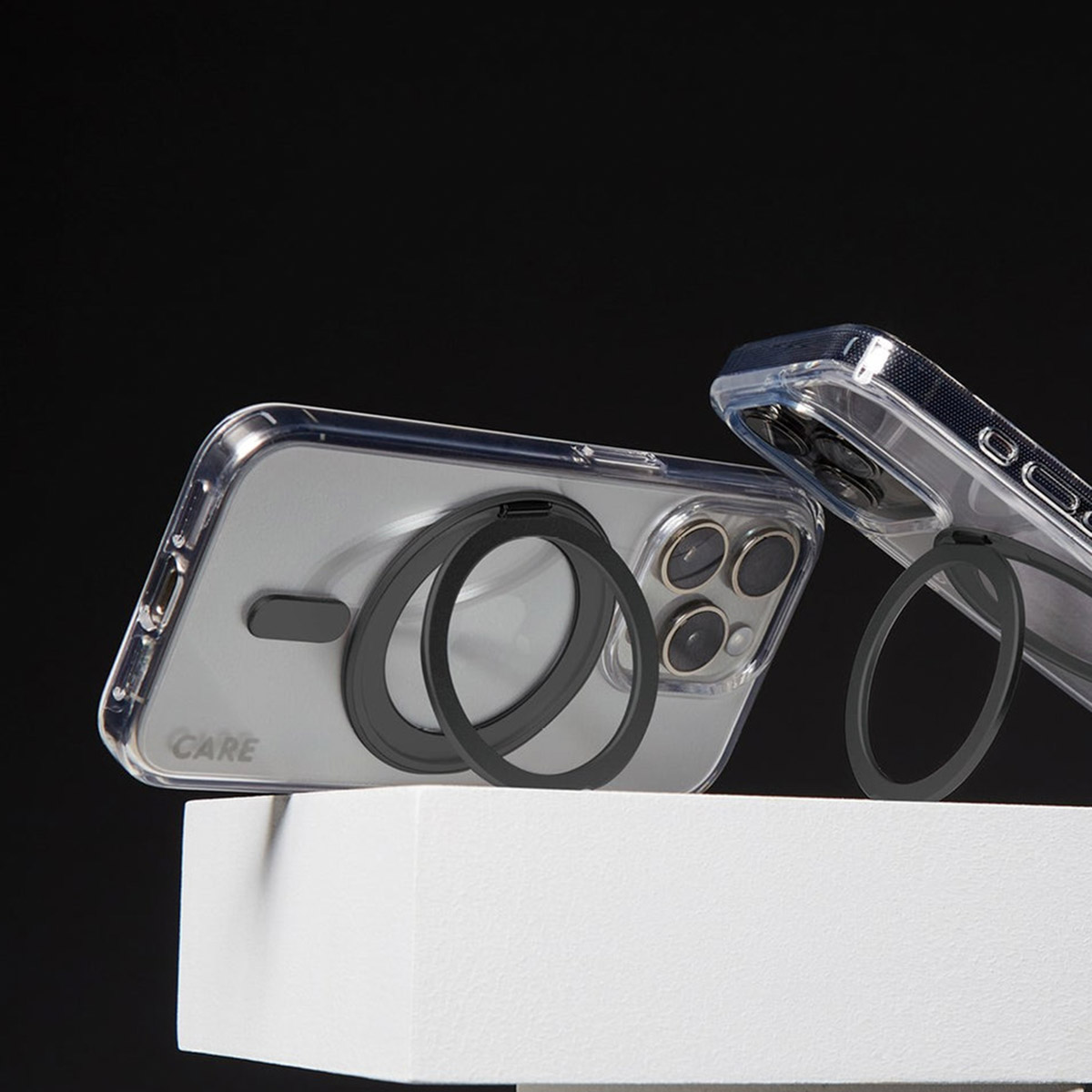PANZERGLASS Feature iPhone 16 Pro Max Siyah MagSafe Uyumlu Ayaklı Şeffaf Telefon Kılıfı Telefon Kılıfı Şeffaf