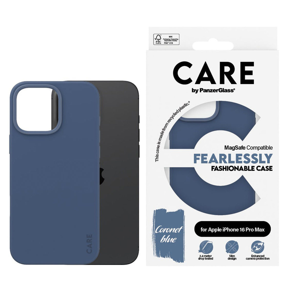 PANZERGLASS 1384 COVER per Apple iPhone 16 Pro Max, Blu