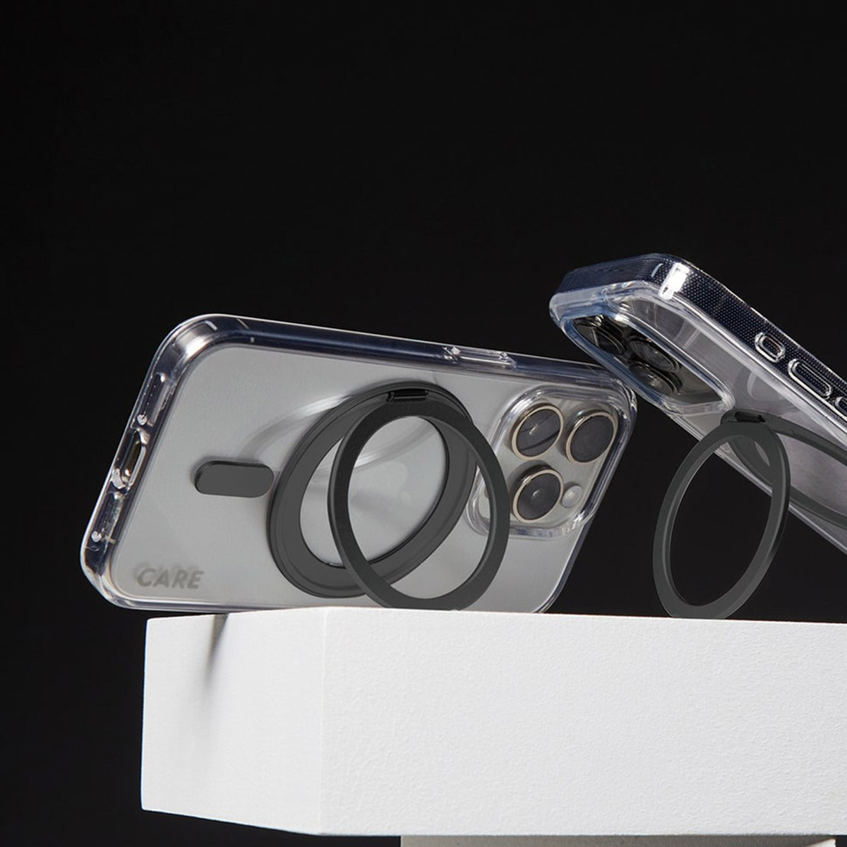PANZERGLASS Feature iPhone 16 Pro MagSafe Uyumlu Şeffaf Siyah Ayaklı Telefon Kılıfı Kılıf Transparan