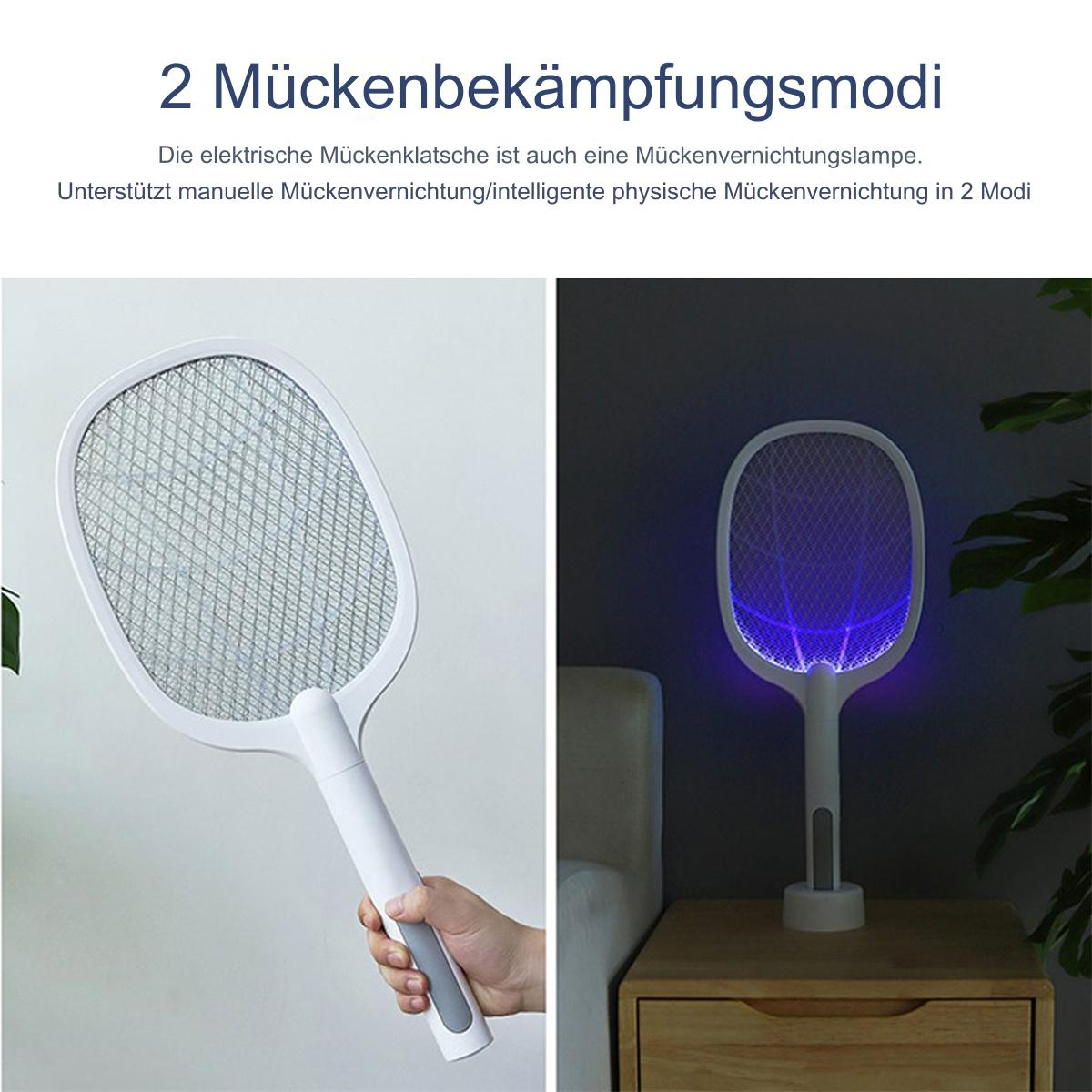 Zwei Bilder. Eines zeigt einen weißen Insektenvernichter. Das andere leuchtet blau.