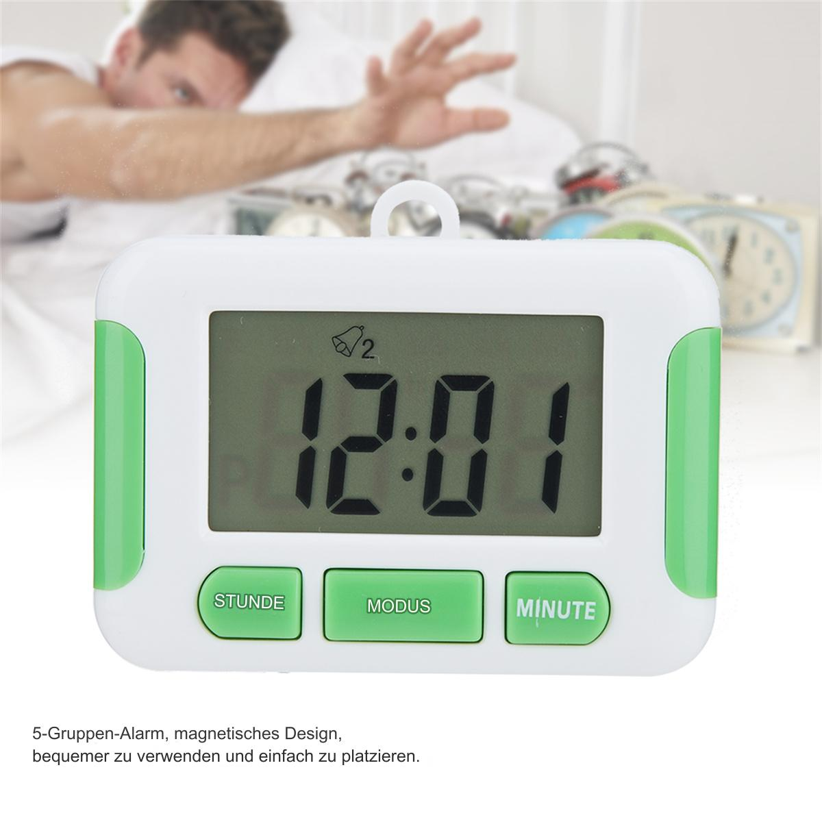 Digitaler Küchentimer mit grünen Akzenten.