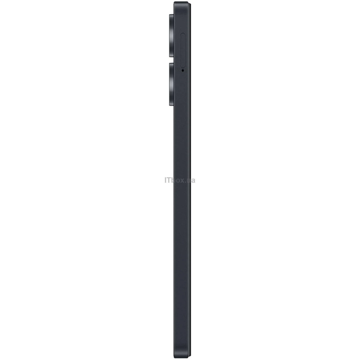 Vista laterale di uno smartphone nero. Il logo ITbox.a è visibile.