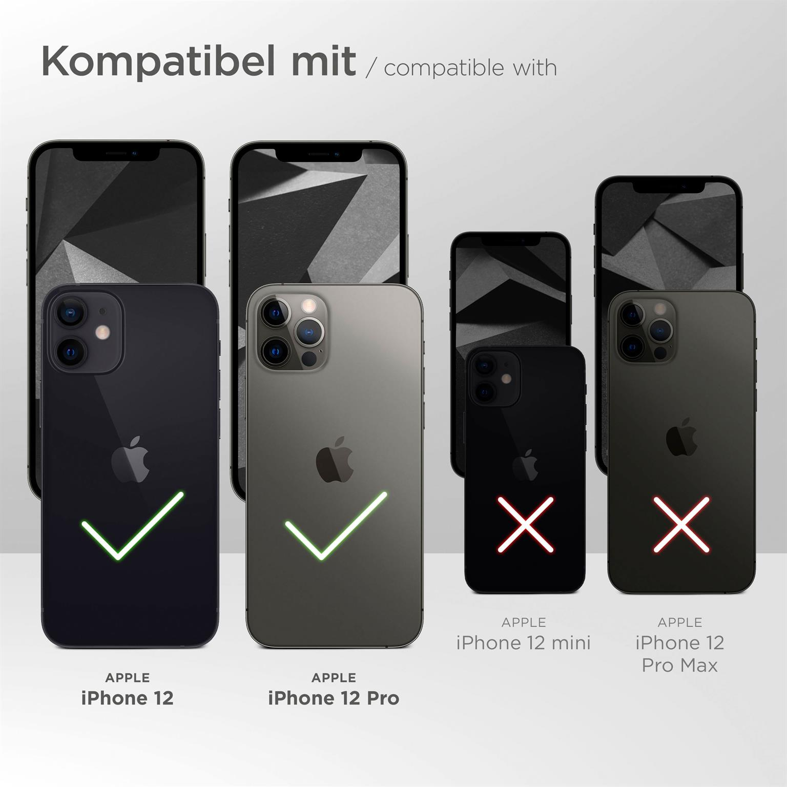 Hüllen kompatibel mit Apple iPhone 12 und 12 Pro. iPhone 12 mini und 12 Pro Max nicht kompatibel.