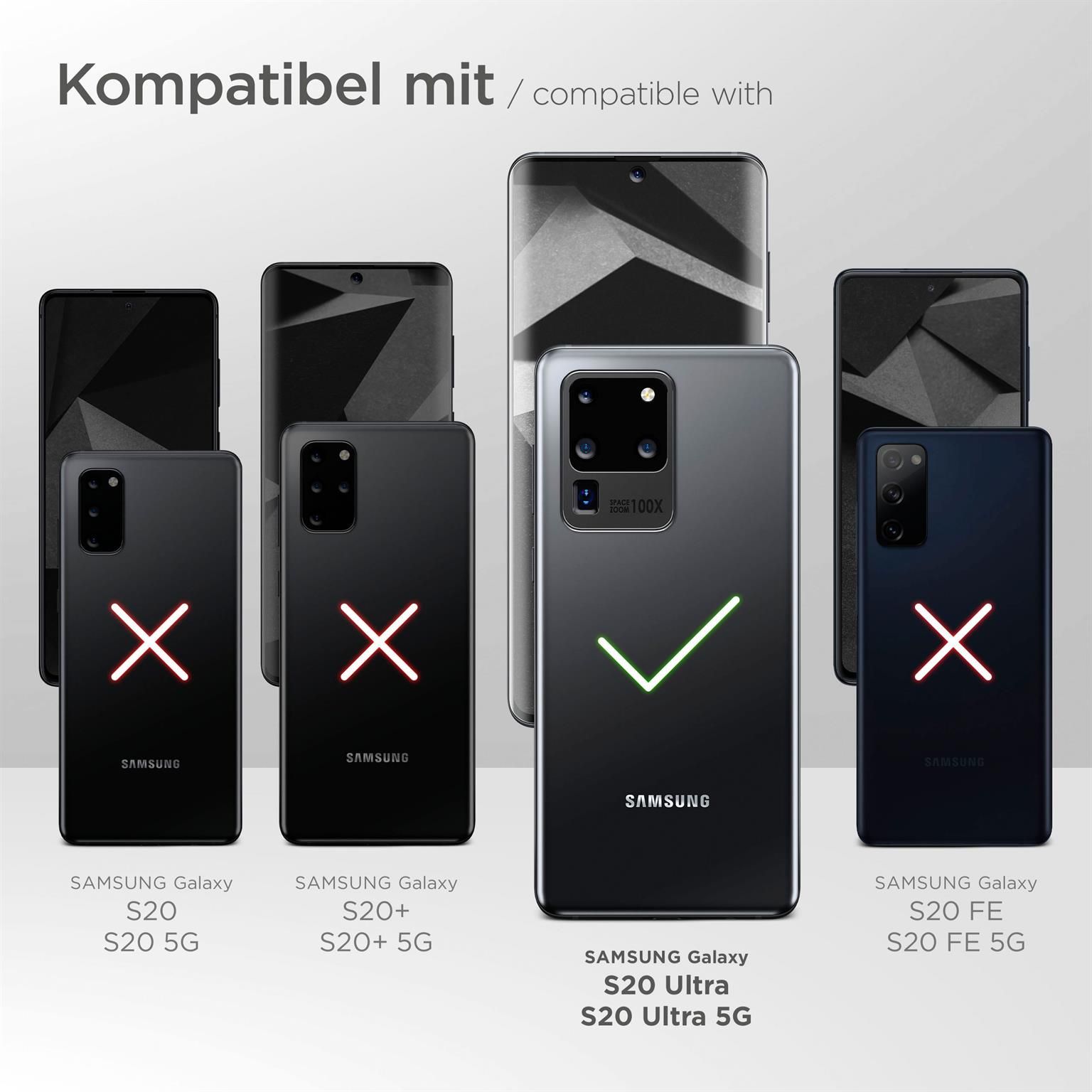Telefone mit grünem Haken und roten Kreuzen. Text: Kompatibel mit verschiedenen Samsung Galaxy Modellen.