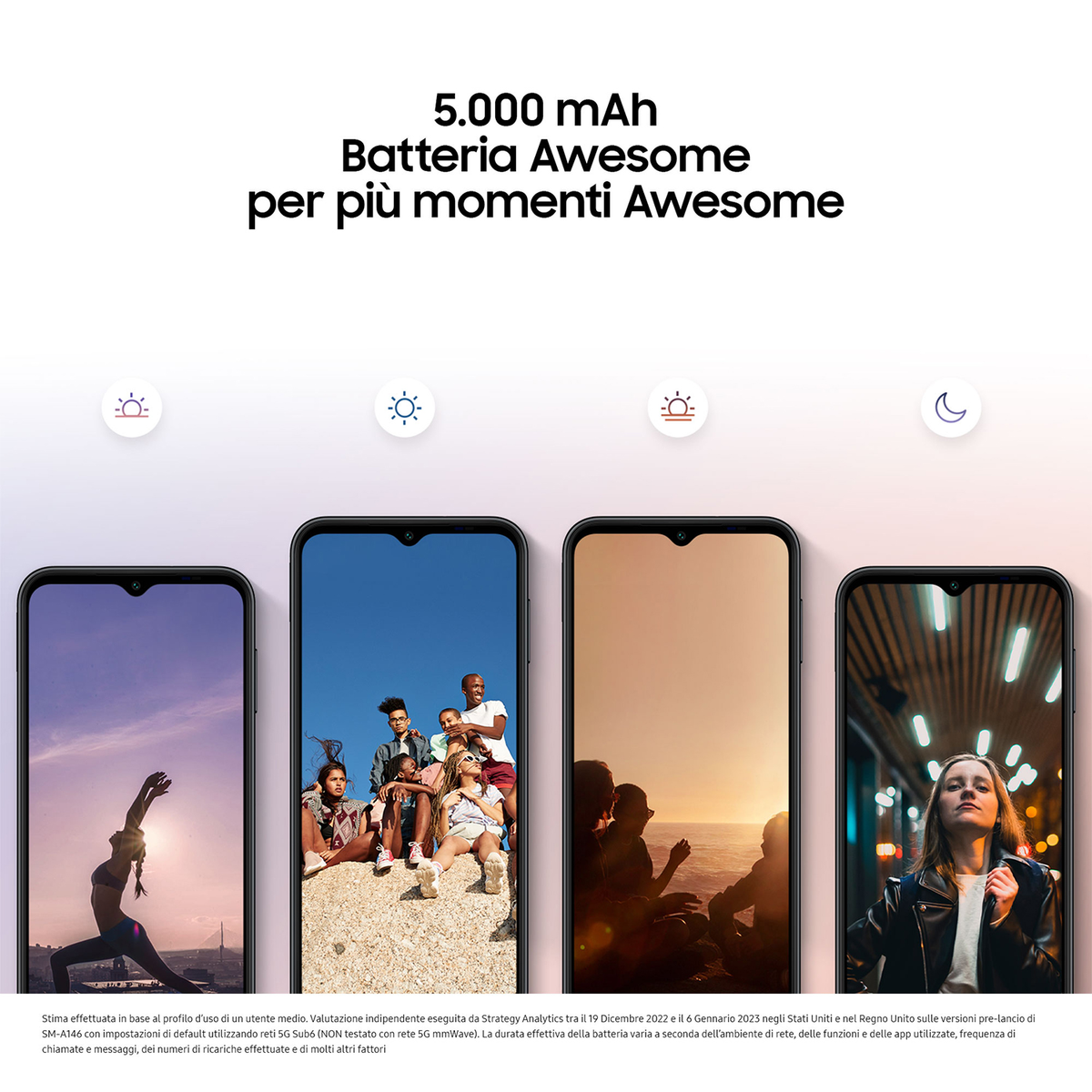 Vista laterale di uno smartphone nero. Il telefono ha un retro curvo e pulsanti. Lo sfondo è bianco.
