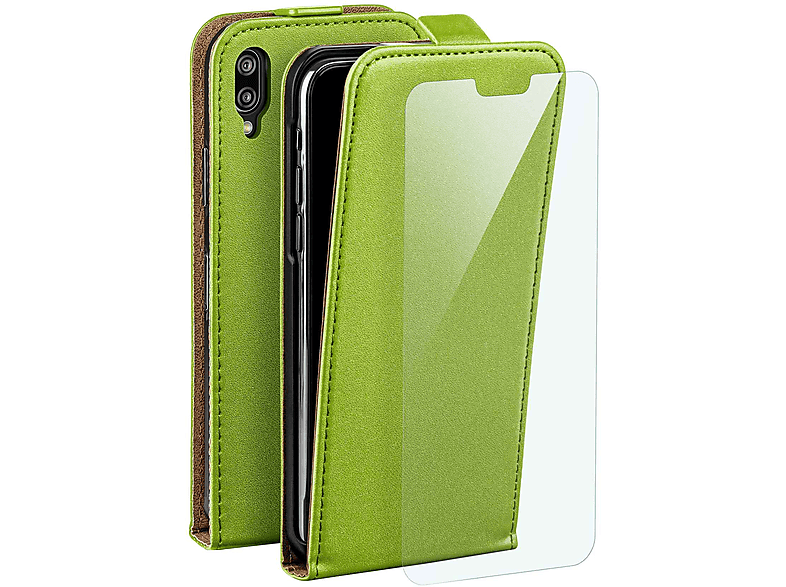 Custodia Flip Cover Con Specchio E Vista Chiara Per Huawei P20 Pro, A Libro, Con Supporto, Antiurto 360°