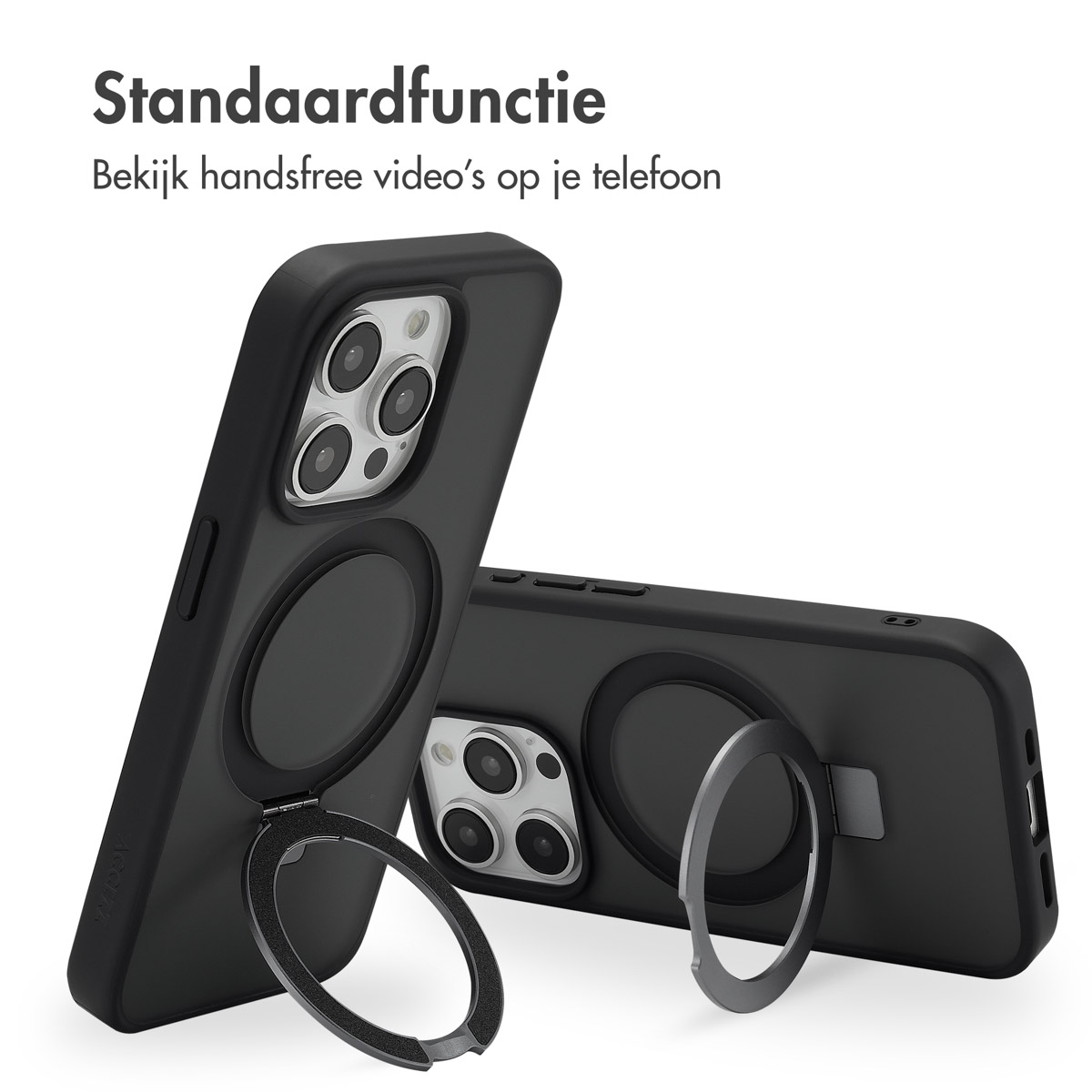 ACCEZZ Coque arrière compatible avec iPhone 15 Pro Étui de Téléphone voor Apple iPhone 15 Pro Noir