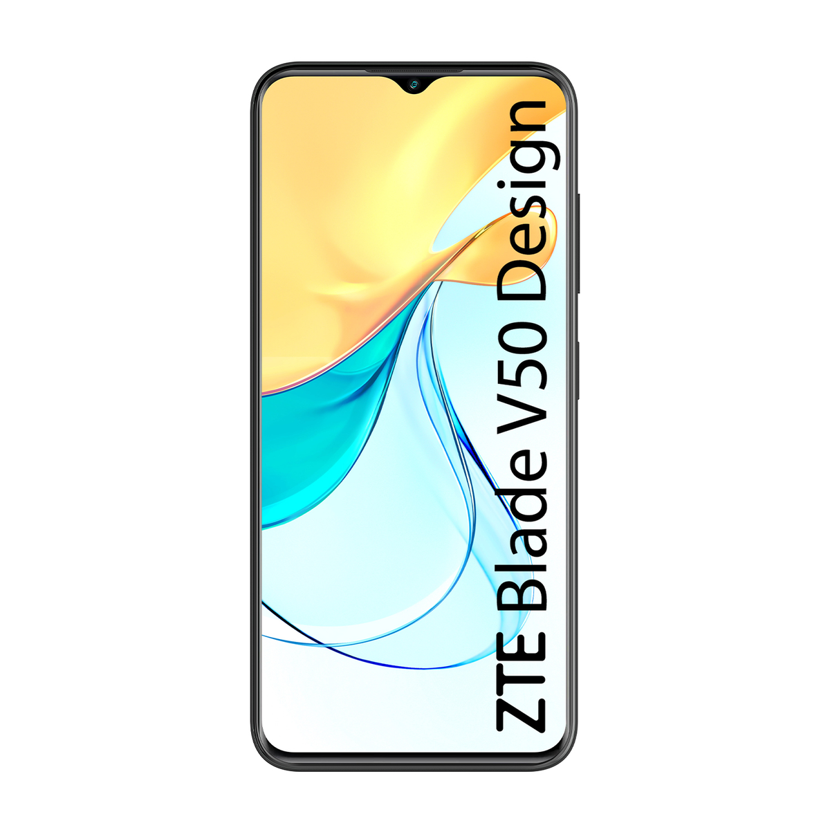 Smartphone ZTE Blade V50 Design con schermo vibrante che mostra un'immagine di sfondo.