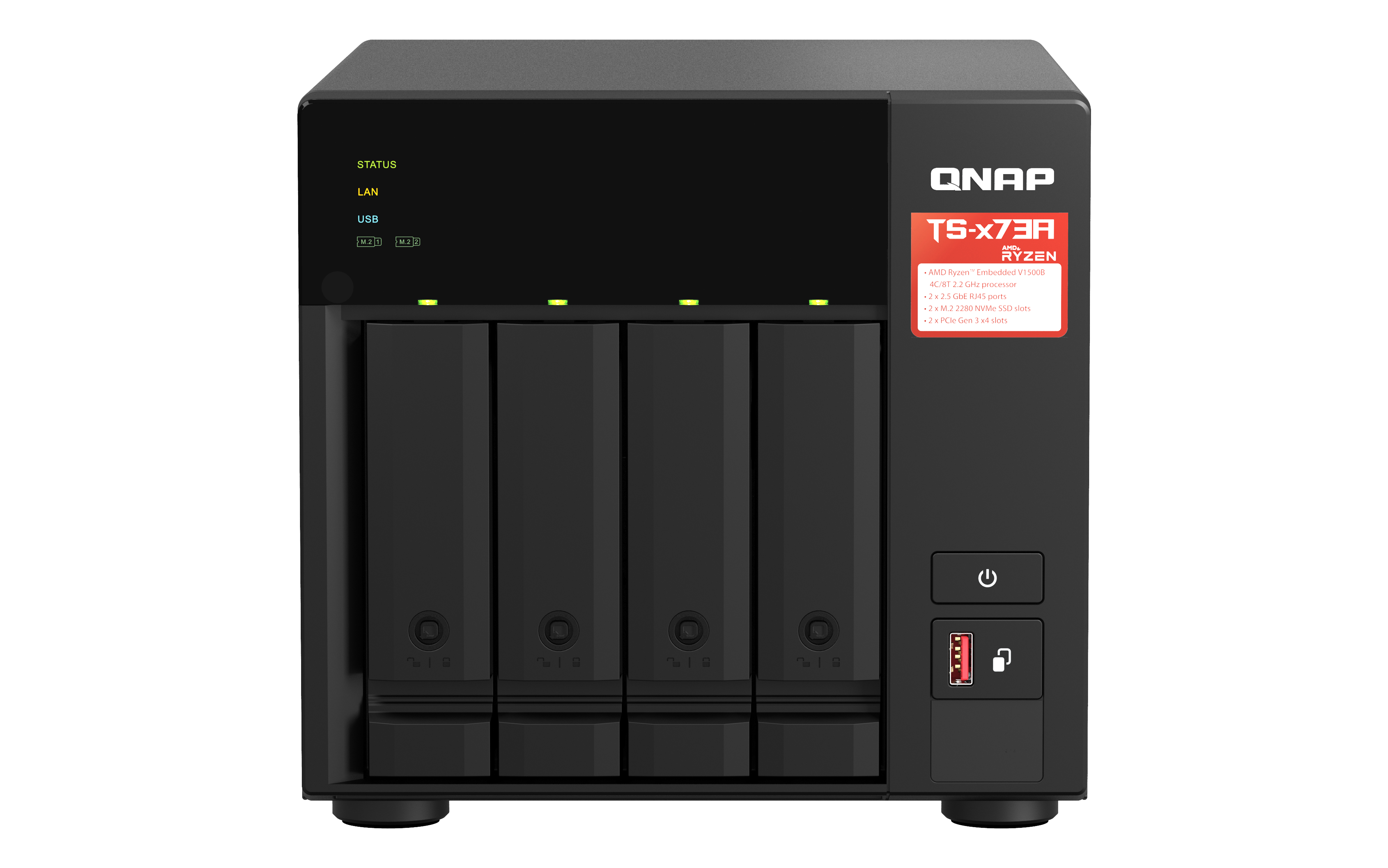 QNAP TS-473A-8G 4 HDD Yuvalı, 8GB Ram NAS Depolama Ünitesi
