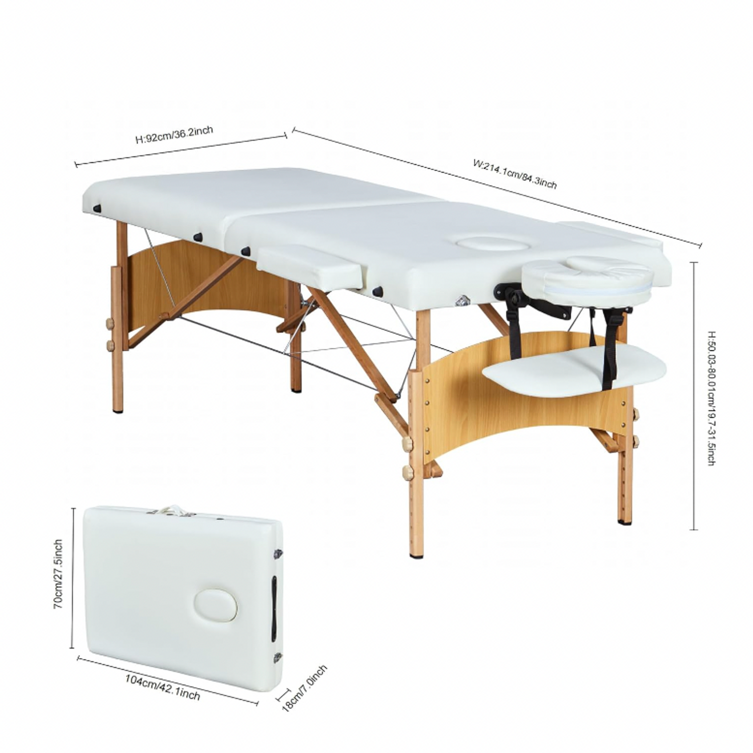 NAIPO XDL8901-4W Zonen Tragebares Massagebett höhenverstellbar