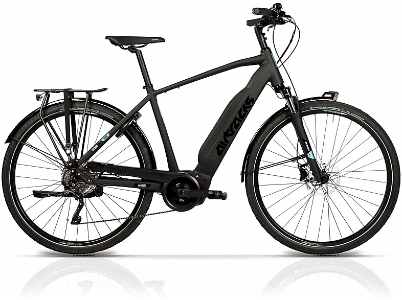 AIRTRACKS 28 Zoll Herren E-Bike Trekking Fahrrad LUMINA BOSCH PERFORMANCE LINE Gen3 500Wh 10s SHIMANO DEORE XT Trekkingrad (Laufradgröße: 28 Zoll, Rahmenhöhe: 52 cm, Damen-Rad, Schwarz)