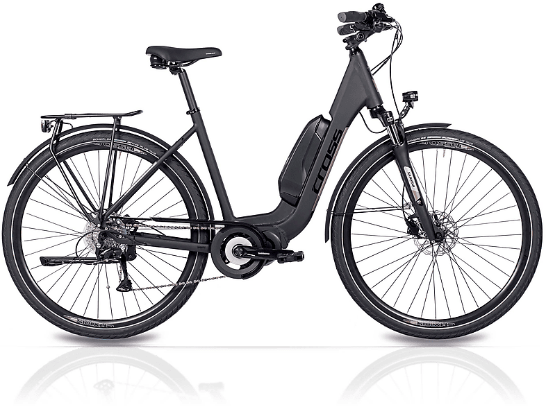 AIRTRACKS 28 Zoll E-Bike Trekking Fahrrad LS WAVE V-TRON Trekkingrad (Laufradgröße: 28 Zoll, Rahmenhöhe: 50 cm, Damen-Rad, Schwarz Matt)