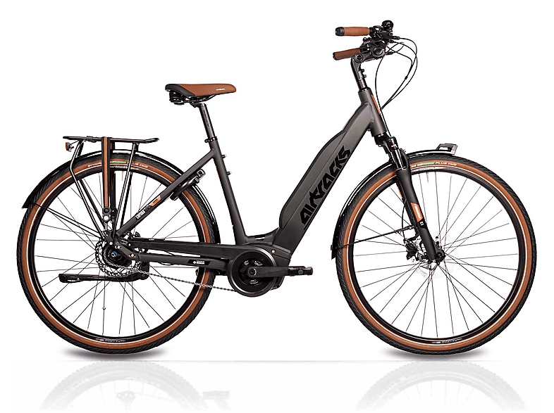 AIRTRACKS 28 Zoll Damen E-Bike LS Trekking Fahrrad LUMINA BOSCH ACTIVE PLUS LINE Gen3 500 Wh 8s SHIMANO NEXUS Trekkingrad (Laufradgröße: 28 Zoll, Rahmenhöhe: 50 cm, Damen-Rad, Schwarz)