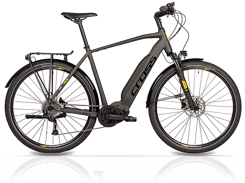 AIRTRACKS 28 Zoll Herren E-Bike Trekking Fahrrad LUMINA BOSCH PERFORMANCE LINE CX GEN4 500Wh 9s SHIMANO ALIVIO Trekkingrad (Laufradgröße: 28 Zoll, Rahmenhöhe: 56 cm, Herren-Rad, Schwarz)
