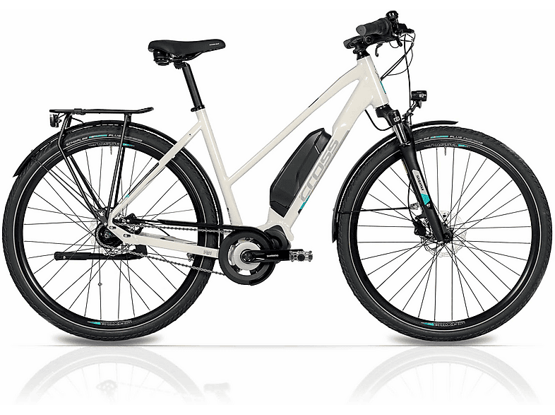 AIRTRACKS 28 Zoll E-Bike Damen City Fahrrad V-Tron SHIMANO STеPS E-5000 418Wh 7 x GANG SHIMANO NEXUS Trekkingrad (Laufradgröße: 28 Zoll, Rahmenhöhe: 52 cm, Damen-Rad, Weiss)