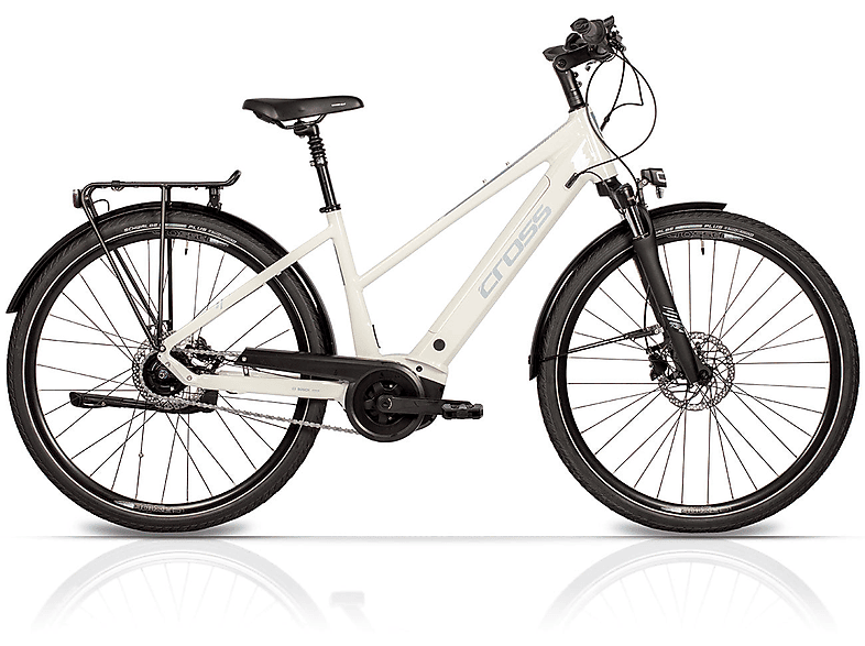 AIRTRACKS 28 Zoll Damen E-Bike City Fahrrad NOVA CITY BOSCH PERFORMANCE LINE 625Wh 5 GANG Shimano NEXUS INTER Trekkingrad (Laufradgröße: 28 Zoll, Rahmenhöhe: 50 cm, Damen-Rad, Weiss)