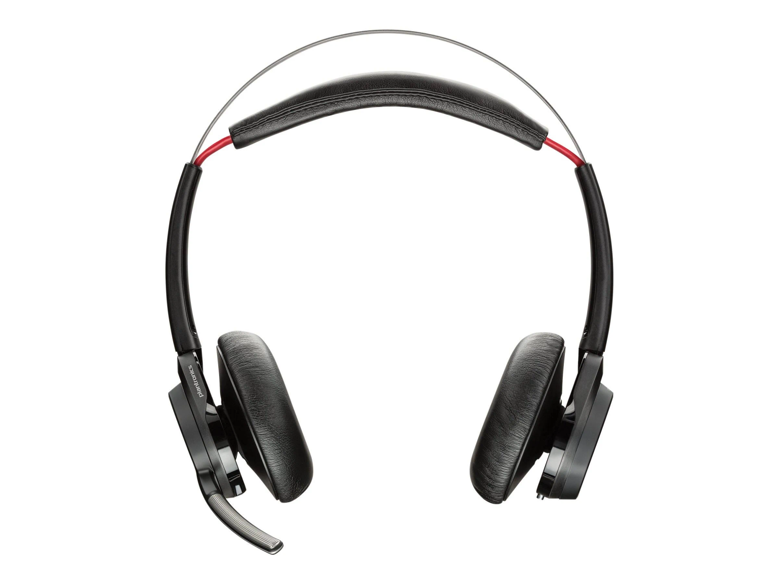 Schwarzes und rotes Headset.