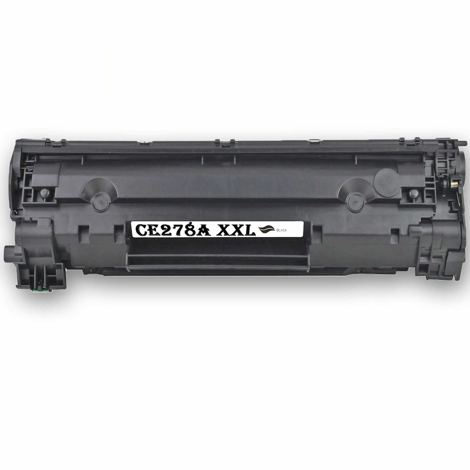 Schwarze Druckerpatrone mit Aufschrift 'CF278A XXL'. Weißer Hintergrund.