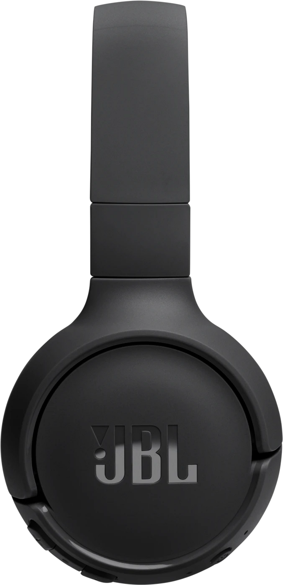 Czarne słuchawki z góry, z logo JBL na nausznicach.