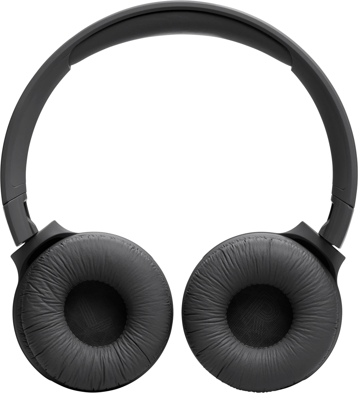 Czarne słuchawki. Nauszniki są duże i mają okrągły kształt. Tło jest czarne.