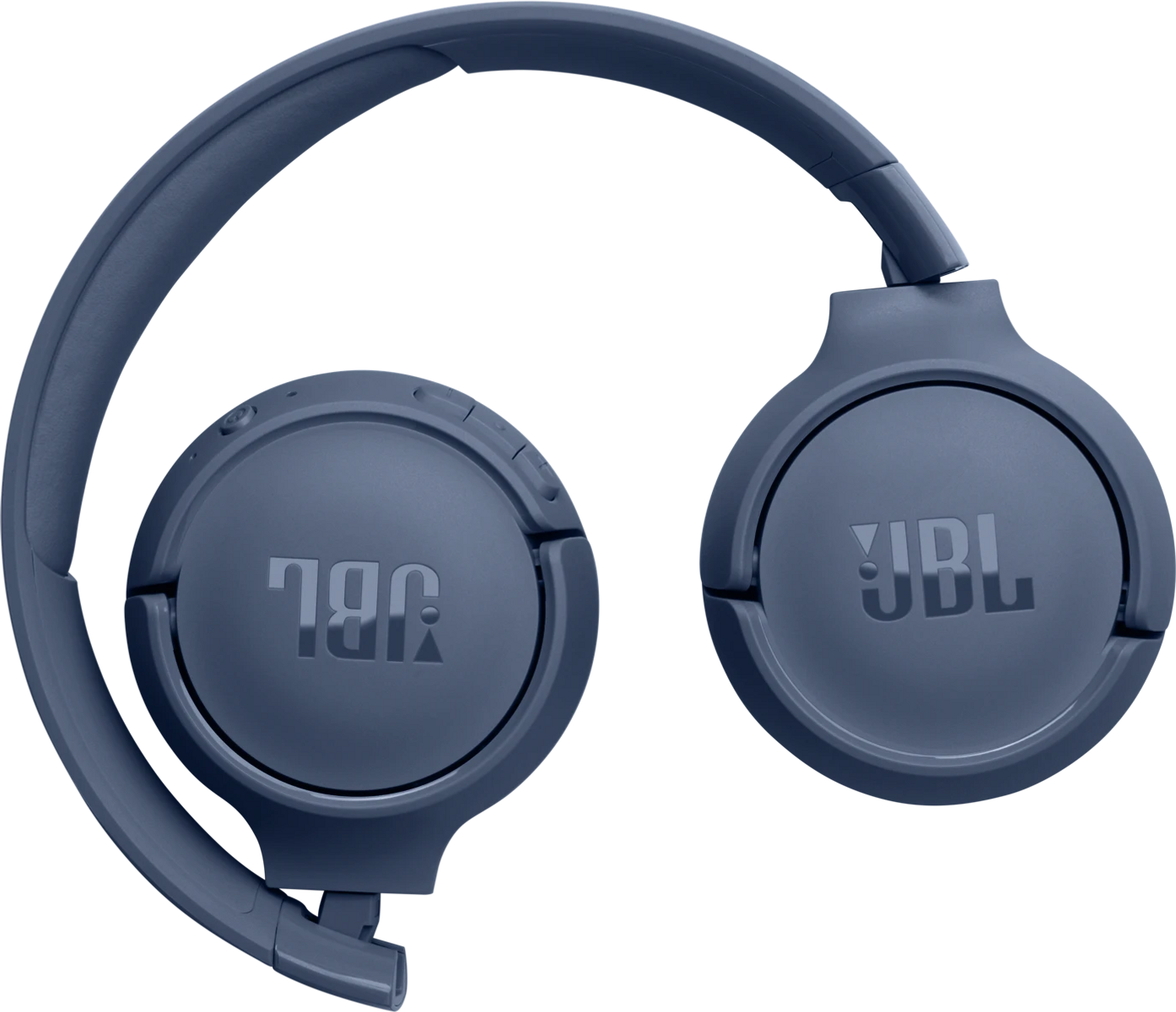 Auriculares negros con forma redondeada y almohadillas acolchadas.