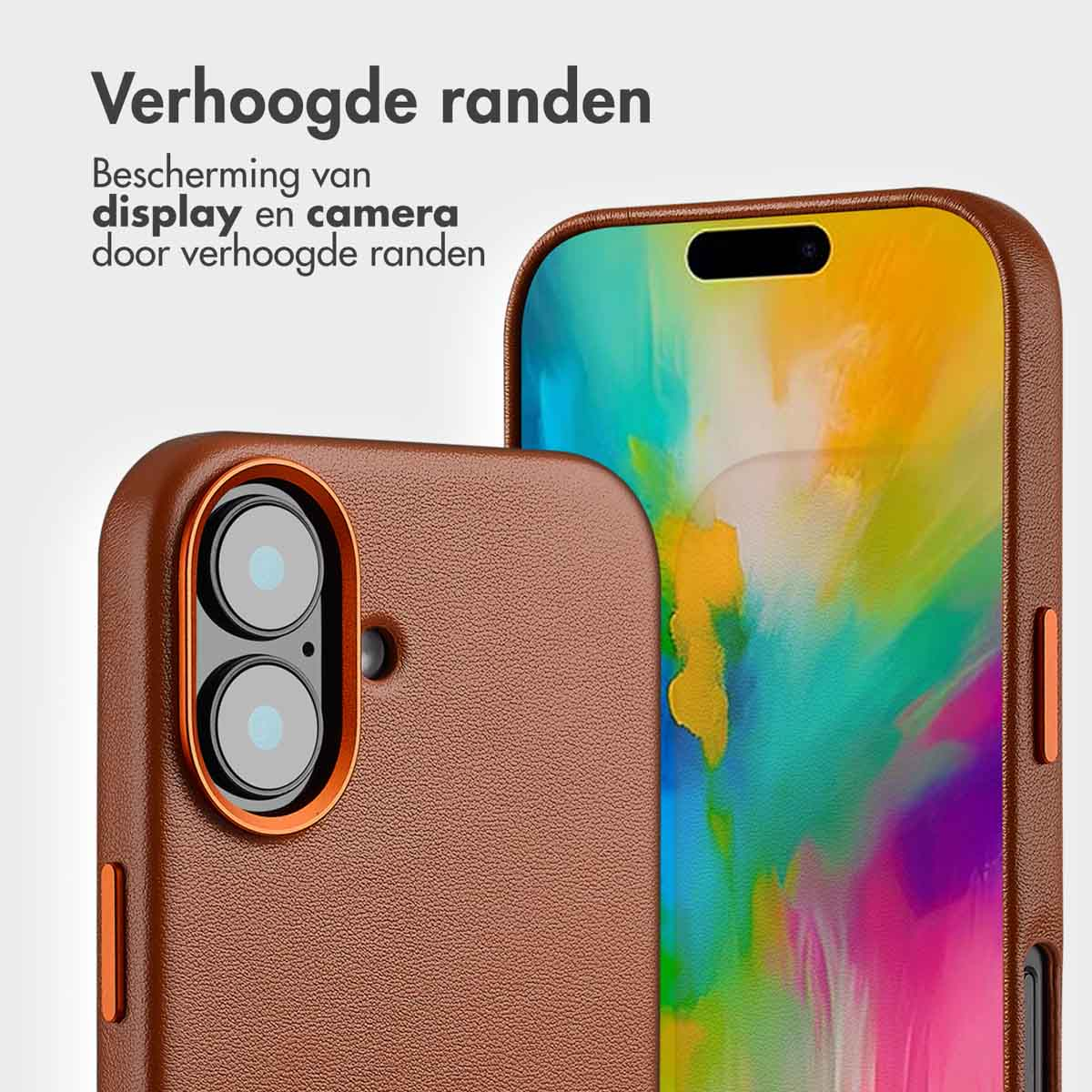 ACCEZZ Coque folio compatible avec iPhone 16 Étui de Téléphone voor Apple iPhone 16 Marron