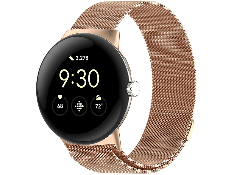 WIGENTO Stahl Metall Mesh Design Band mit Magnetverschluss