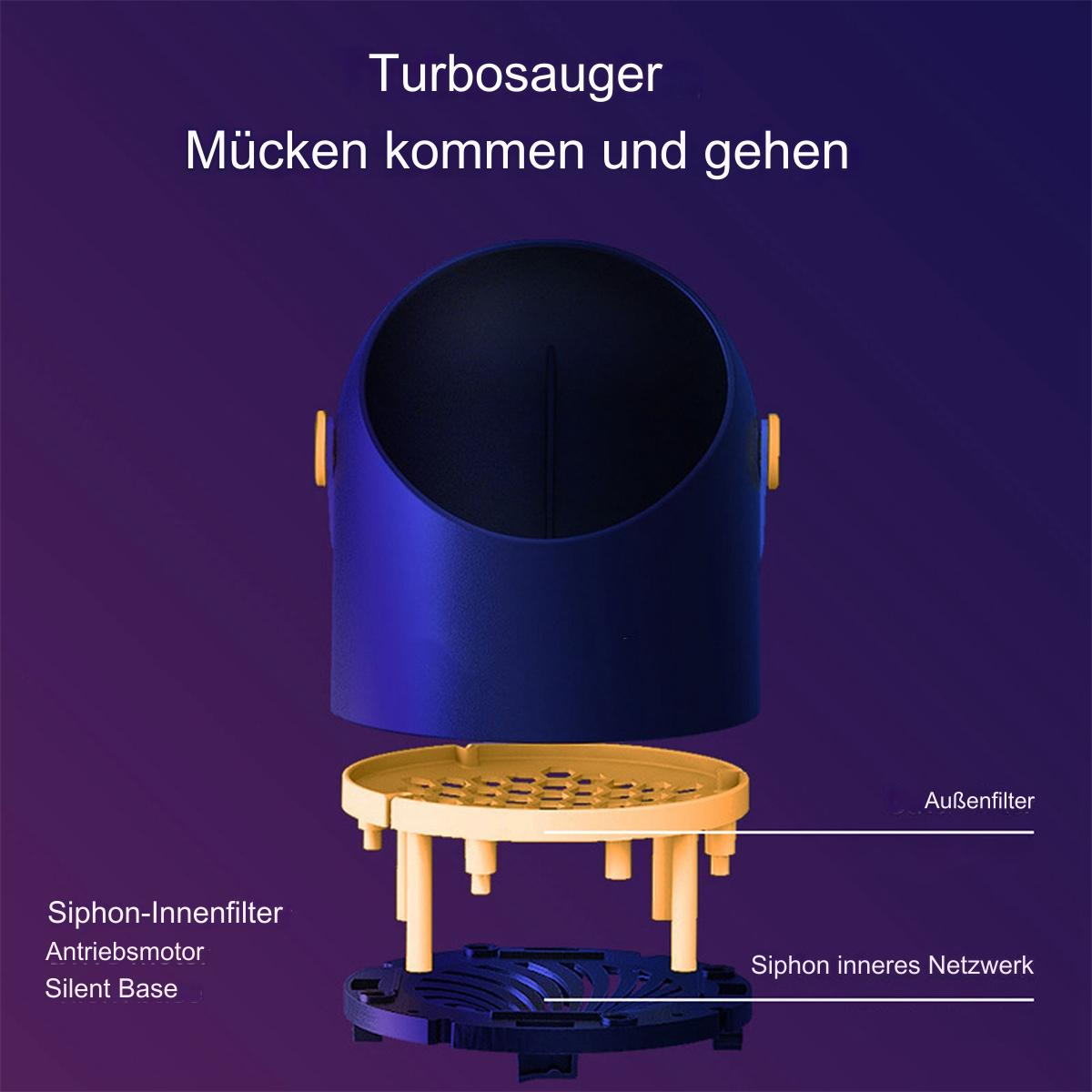 Zerlegte Mückenvernichtungsmaschine. Blaue und gelbe Komponenten.