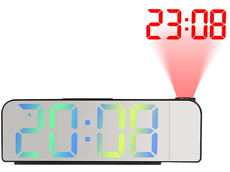 FORSMAN Digitaler Wecker LED-Projektionsweckers Batterie Wecker ...