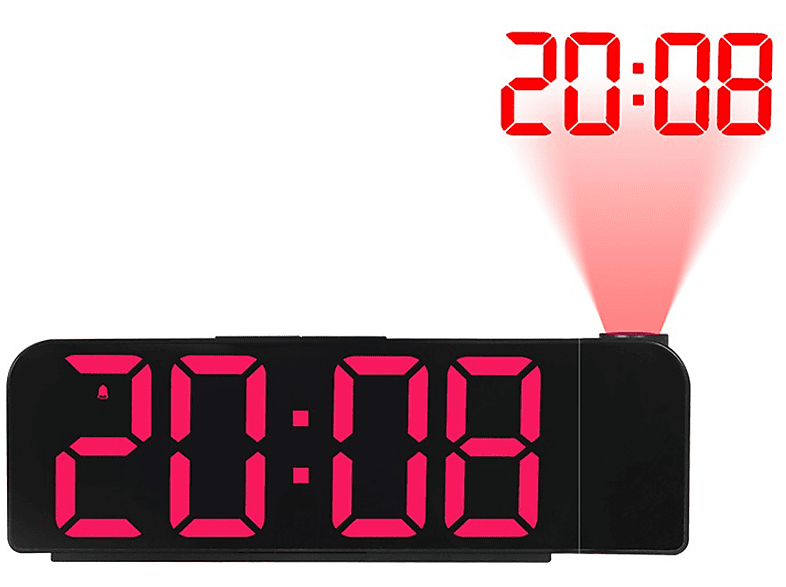 FORSMAN Digitaler Wecker LED-Projektionsweckers Batterie Wecker ...