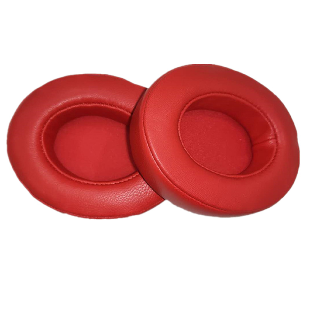 Rote Kopfhörer-Ohrpolster.