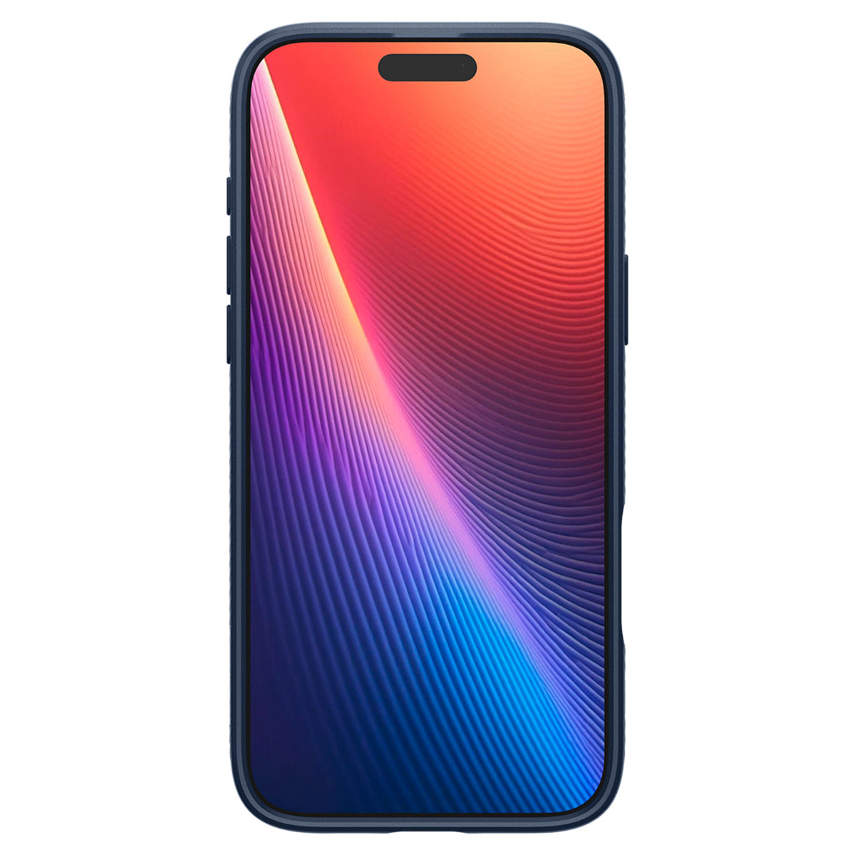 Uno smartphone con uno schermo che mostra un motivo astratto e colorato.