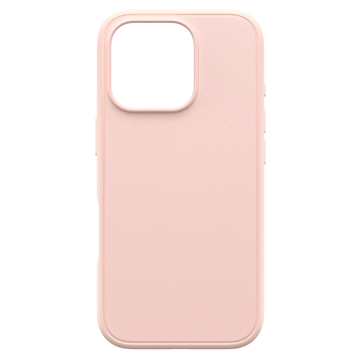 Roze telefoonhoes. De hoes heeft een camera-uitsparing en knopafdekkingen.