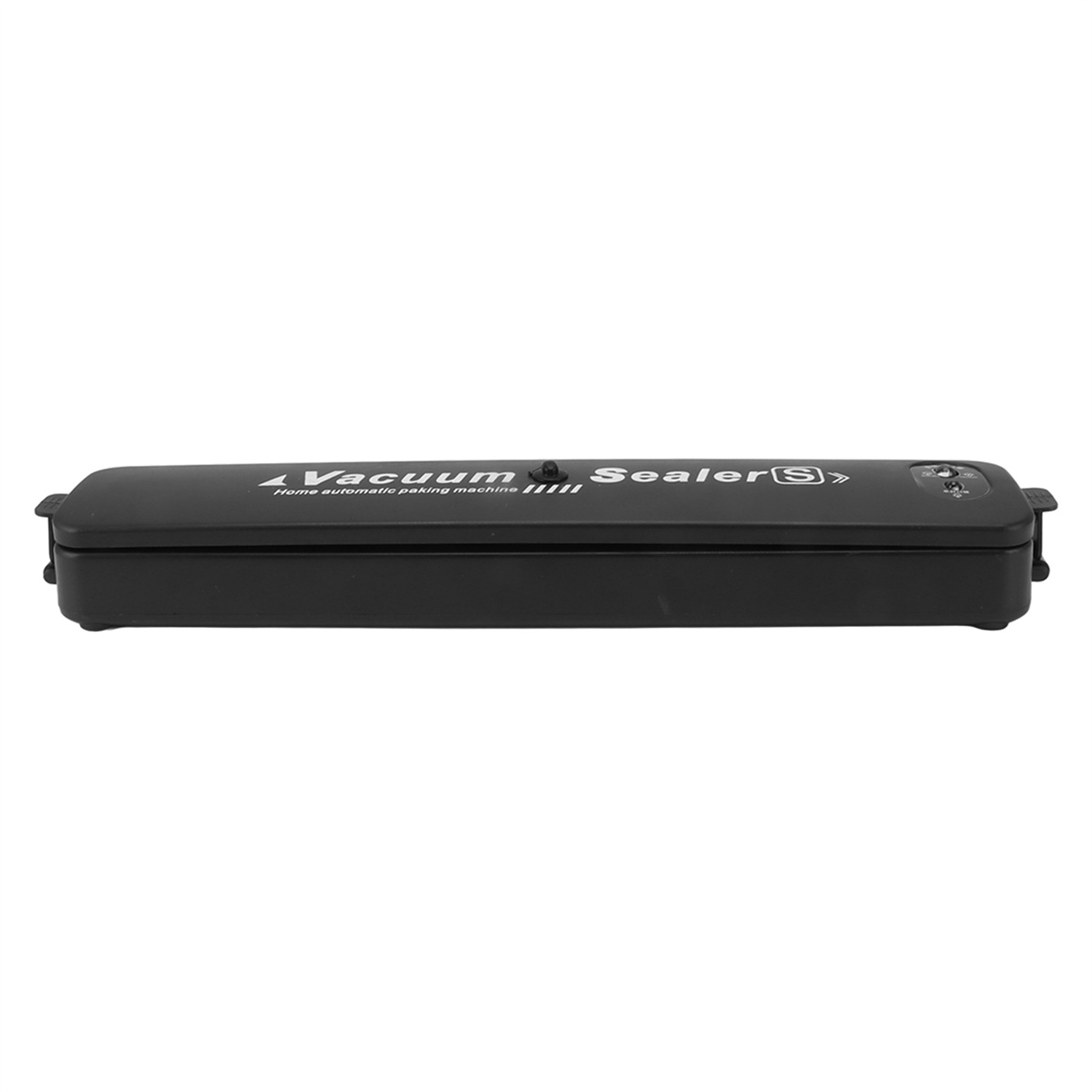 Schwarzes Vakuumiergerät. Aufschrift: Vacuum Sealer S.