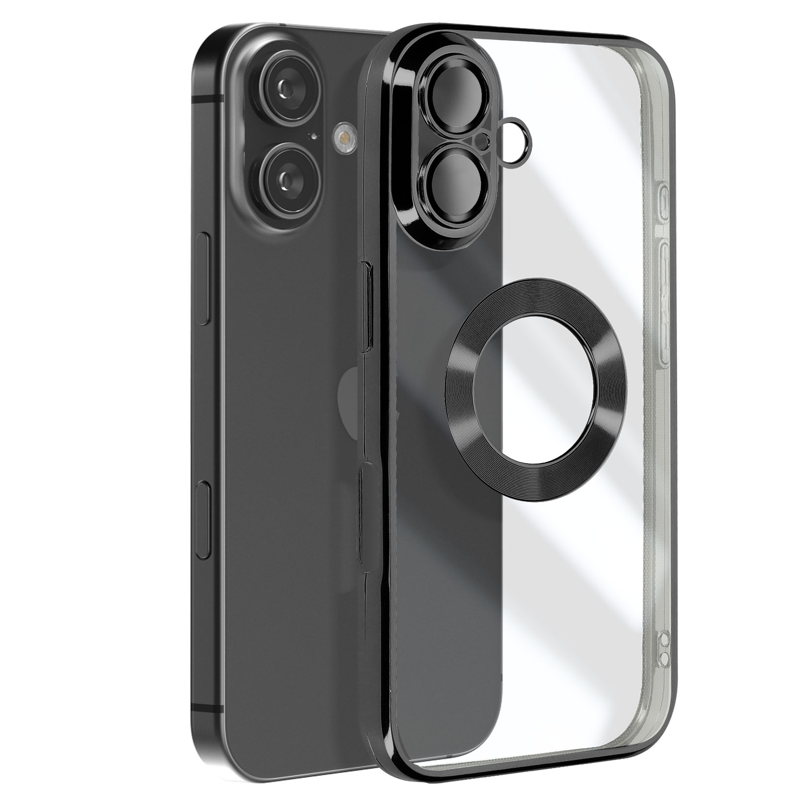 Un telefono con custodia e una seconda custodia.
