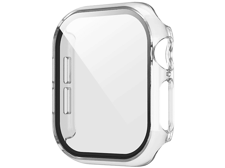 WIGENTO Kunststoff Design Hülle + H9 Hart Glas Watch Schutz Hülle (für Apple Watch Series 11 / 10 42mm)