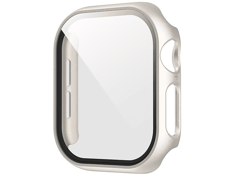 WIGENTO Kunststoff Design Hülle + H9 Hart Glas Watch Schutz Hülle (für Apple Watch Series 11 / 10 46mm)