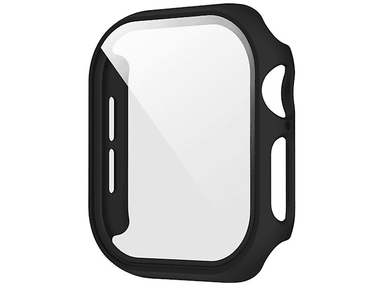 WIGENTO Kunststoff Design Hülle + H9 Hart Glas Watch Schutz Hülle (für Apple Watch Series 11 / 10 42mm)