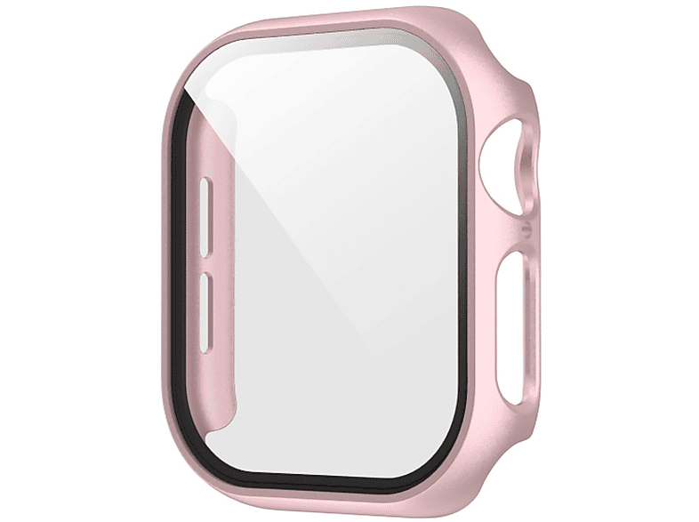 WIGENTO Kunststoff Design Hülle + H9 Hart Glas Watch Schutz Hülle (für Apple Watch Series 11 / 10 42mm)