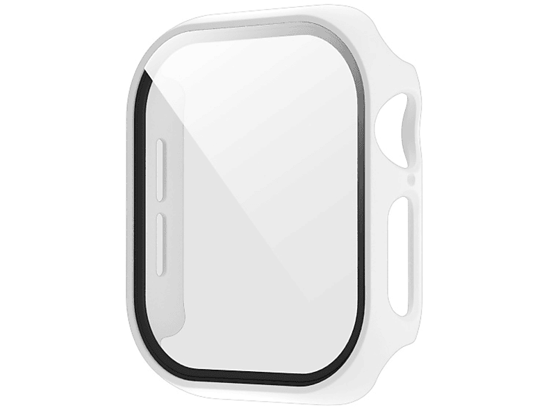 WIGENTO Kunststoff Design Hülle + H9 Hart Glas Watch Schutz Hülle (für Apple Watch Series 11 / 10 46mm)