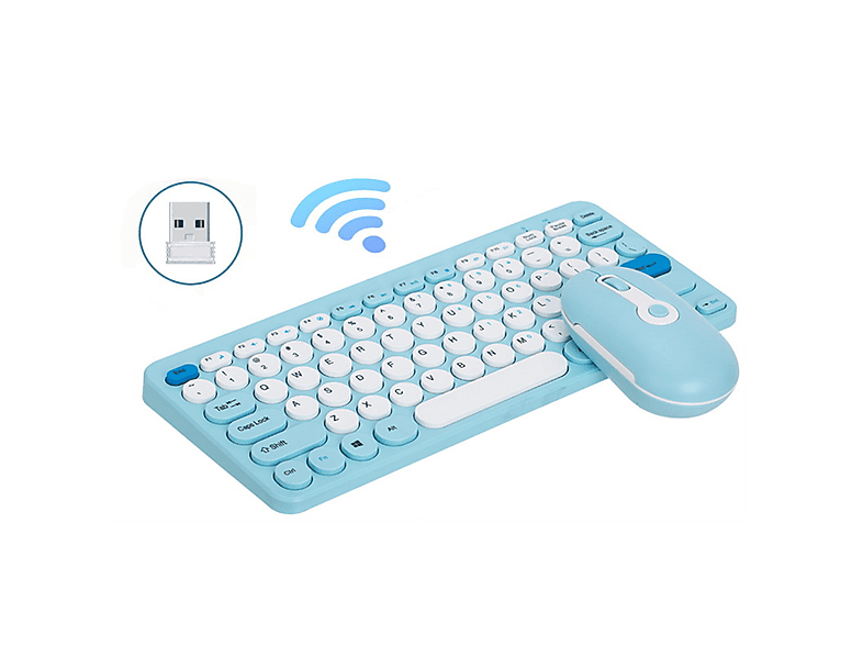 Bewinner Kabellose Tastatur & Maus Set - 78 Tasten Mit Chinesischen Schriftzeichen